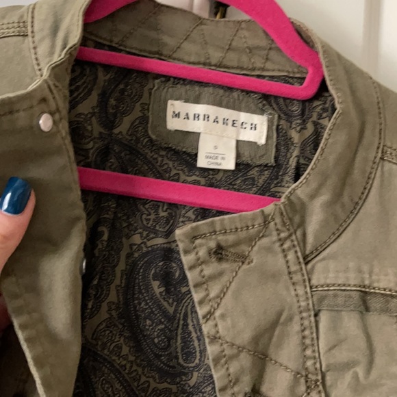 NWOT unique Army Green Anthropology Jacket - Picture 8 of 13